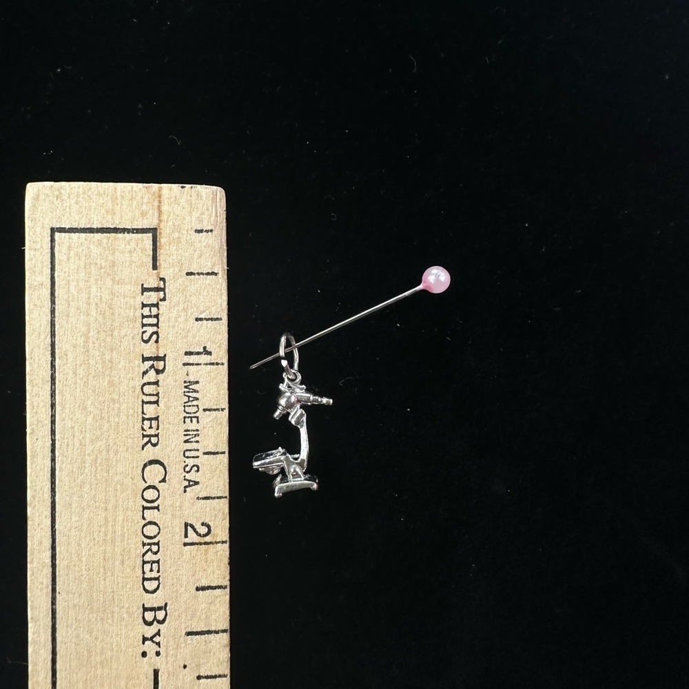 Sterling Silver Microscope charm stamped STER - Picture 2 of 8